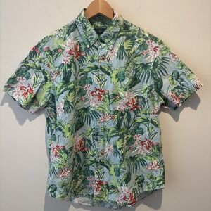 Polo Ralph Lauren Shirt Size L Multicolor Hawaiian Tropical Pattern Floral